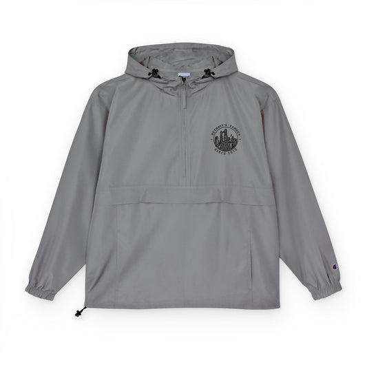 Champion Packable Anorak Jacket — Lightweight Hooded Windbreaker with Chest Crest