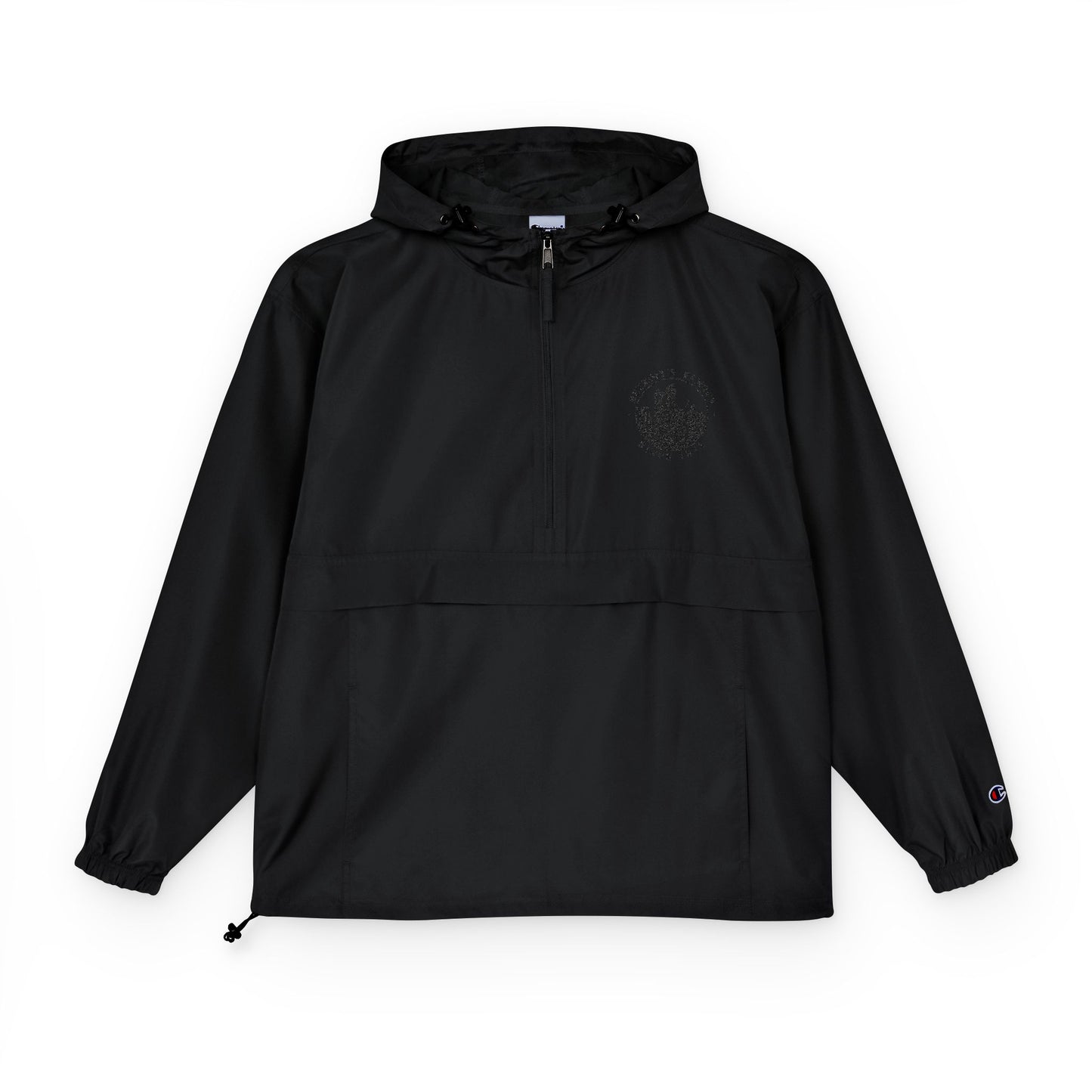 Champion Packable Anorak Jacket — Lightweight Hooded Windbreaker with Chest Crest
