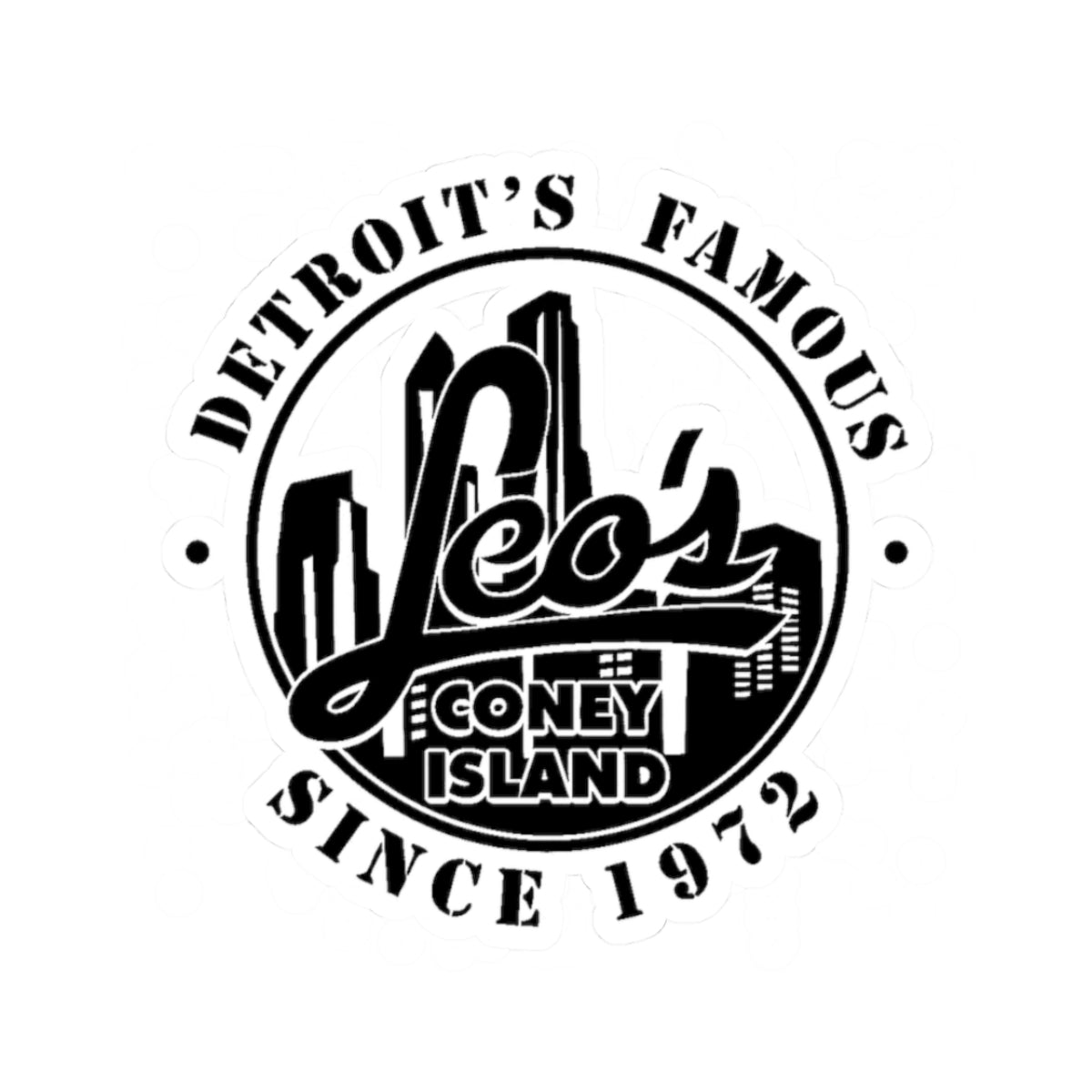 Kiss-Cut Sticker — “Leo’s Coney Island” Detroit Vintage Logo (Since 1972)