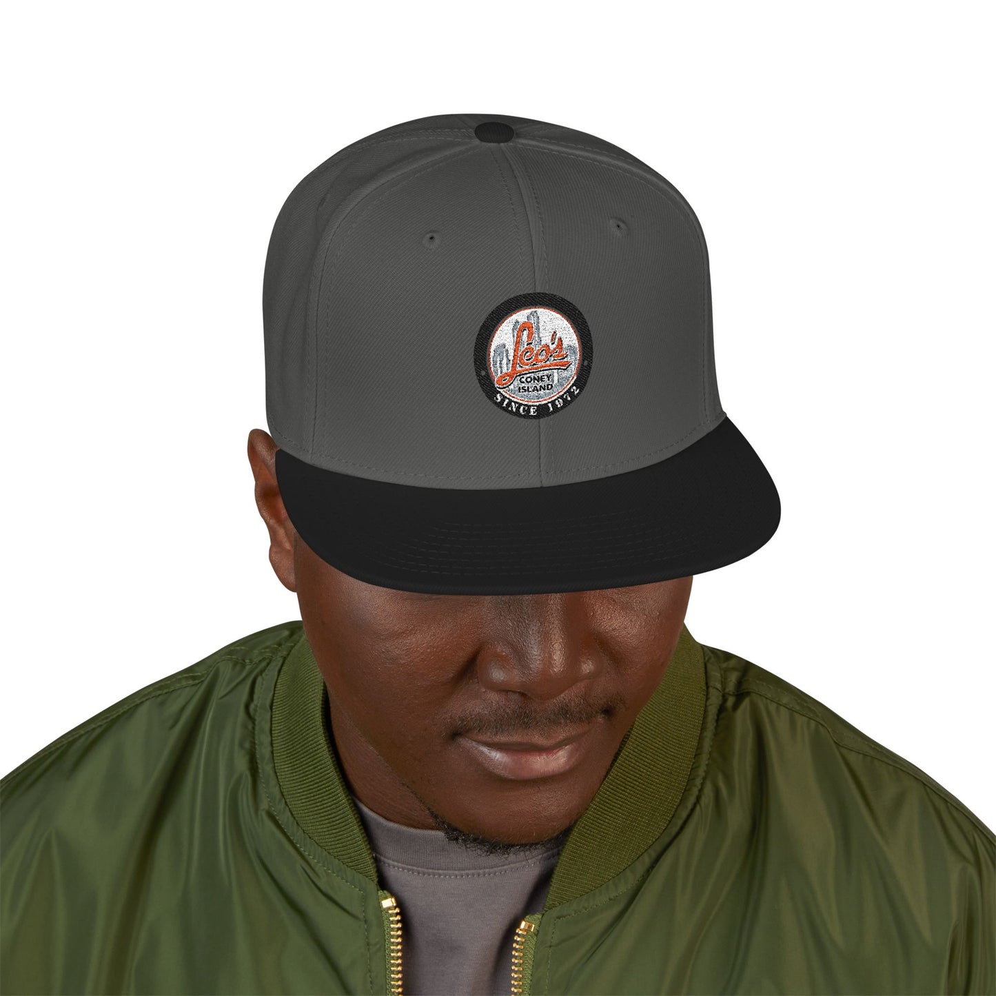 Leo’s Coney Island Snapback Hat | Embroidered Logo Cap