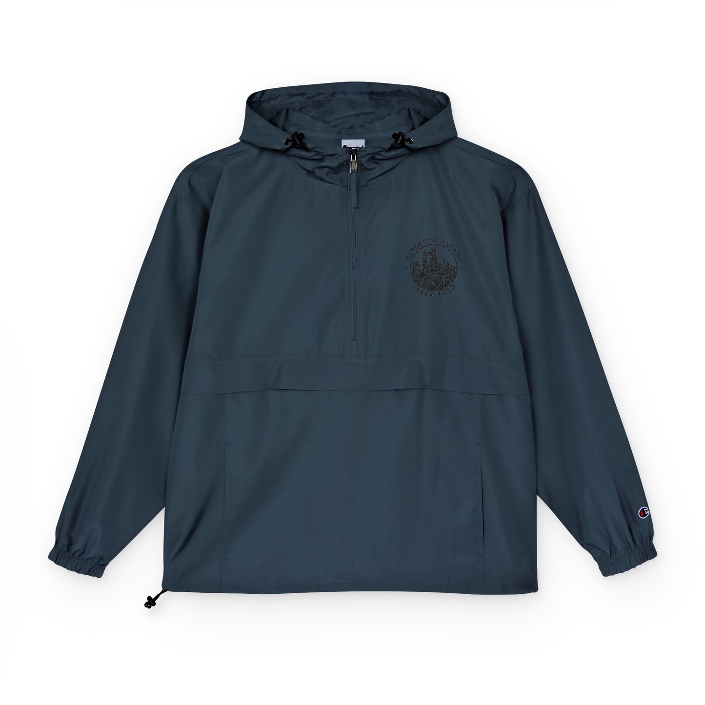 Champion Packable Anorak Jacket — Lightweight Hooded Windbreaker with Chest Crest