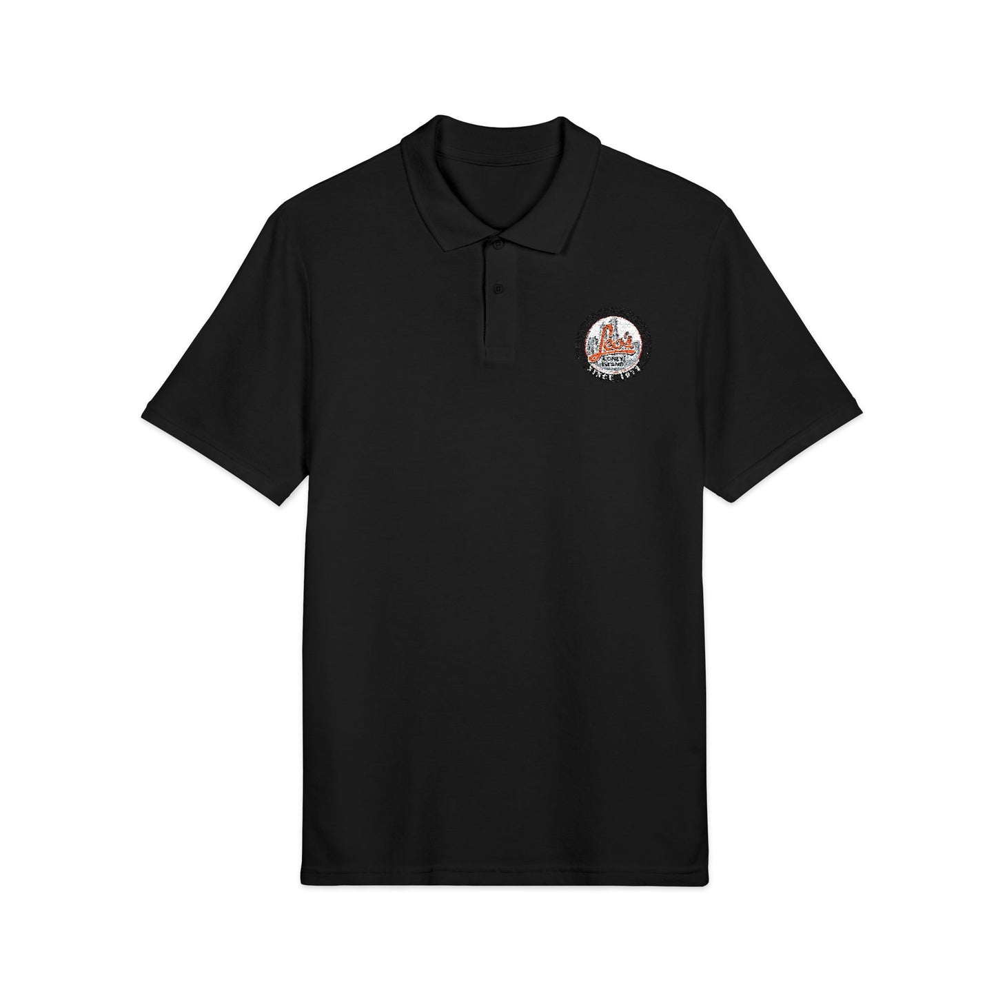Leo’s Coney Island Floral Skull Polo Shirt | Embroidered Design